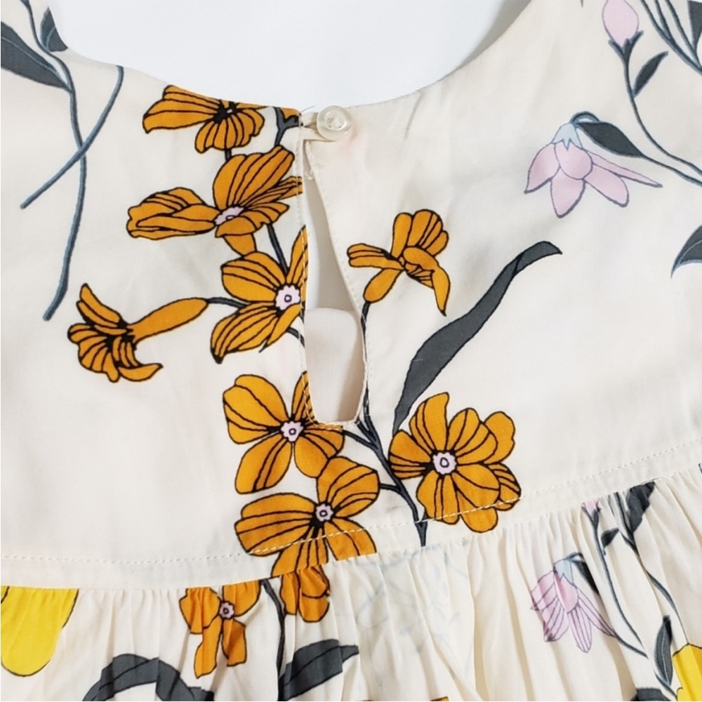 GAP Girls Cold Shoulder Floral Dress Wildflower midi multicolor - Picture 6 of 7